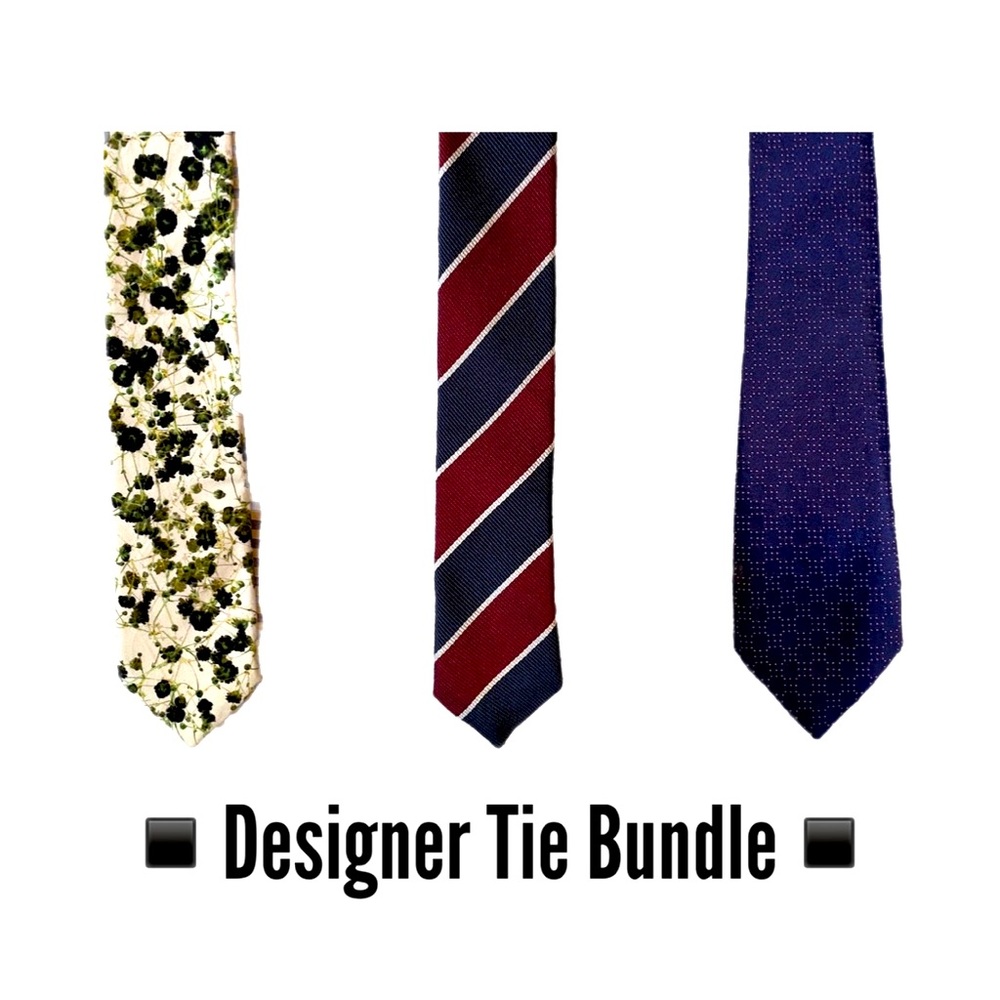 Designer Tie Bundle - Givenchy, Dior, Thomas Pink